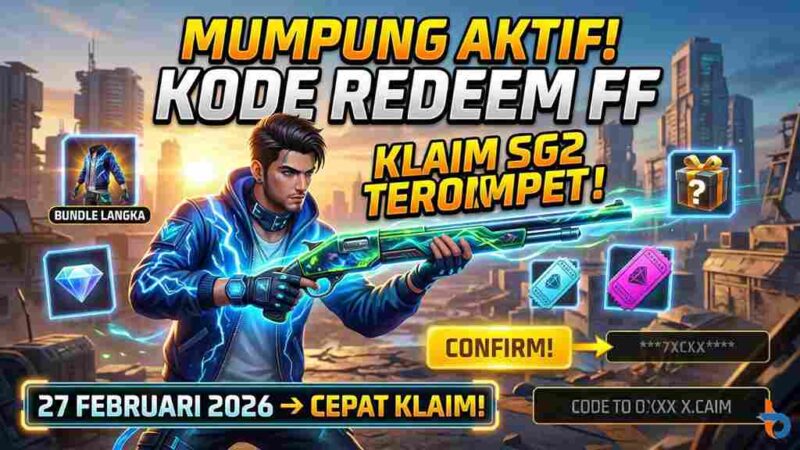 Mumpung Masih Aktif! Kode Redeem FF 27 Februari 2026: Klaim Skin SG2 Terompet dan Bundle Langka (Foto: AI)