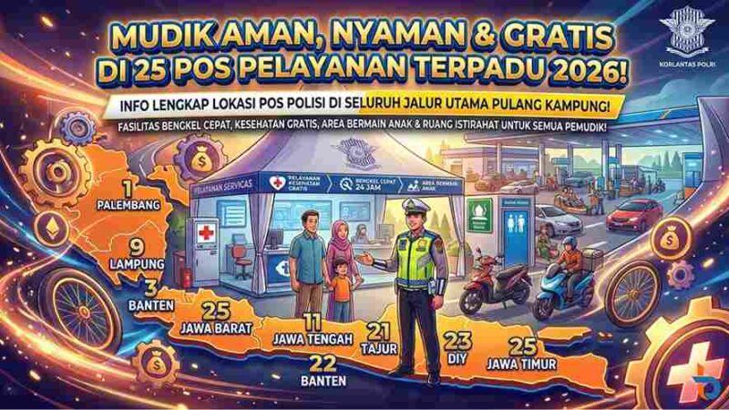 Korlantas Polri Siapkan 25 Pos Terpadu dari Palembang hingga Jatim (Foto: AI)