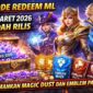 Kode Redeem ML 16 Maret 2026 Sudah Rilis, Amankan Magic Dust dan Emblem Pack (Foto: AI)