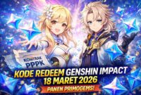 Daftar Kode Redeem Genshin Impact 18 Maret 2026 Paling Gress, Panen Primogems! (Foto: AI)