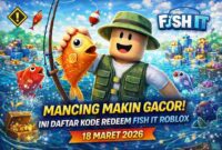 Kode Redeem Fish It Roblox 18 Maret 2026 (Foto: AI)
