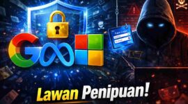 Google, Meta, dan Microsoft Akhirnya Bersatu Lawan Penipuan Online (Foto: AI)