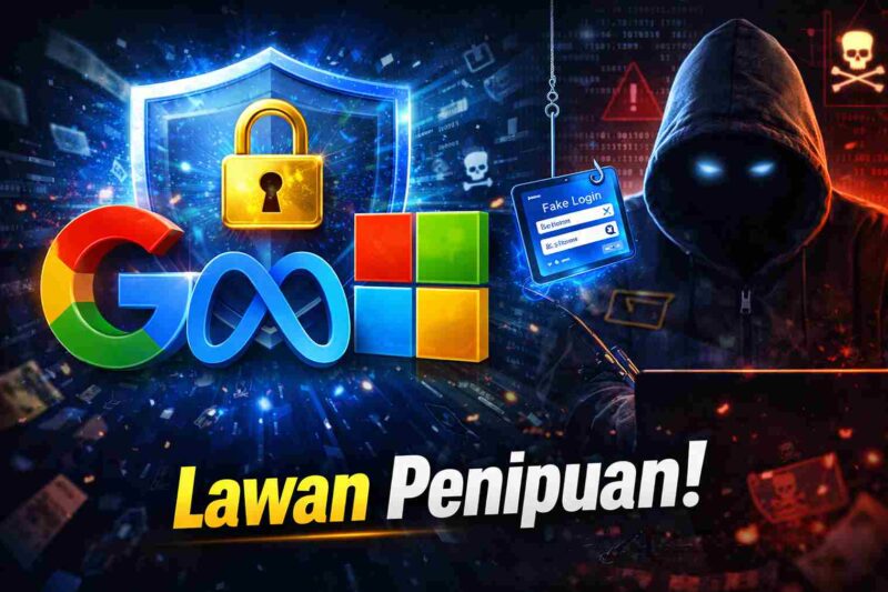 Google, Meta, dan Microsoft Akhirnya Bersatu Lawan Penipuan Online (Foto: AI)