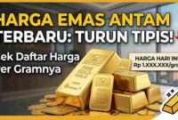 Rincian Harga Emas Antam Terbaru: Turun Tipis, Cek Daftar Harga Per Gramnya
