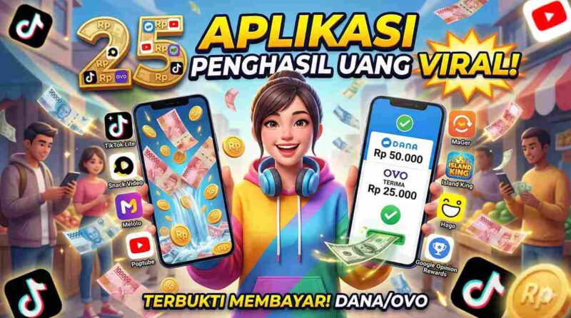 25 Aplikasi Penghasil Uang 2026 yang Viral dan Terbukti Membayar (Foto: AI)