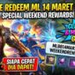 Update Spesial Weekend: Kode Redeem Mobile Legends 14 Maret 2026, Siapa Cepat Dia Dapat!