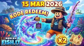 Intip Kode Redeem Fish It Roblox 15 Maret 2026 untuk Level Up Instan