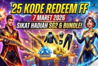 25 Kode Redeem FF 7 Maret 2026: Sikat Hadiah SG2 Terompet dan Bundle Eksklusif Akhir Pekan!