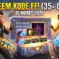 Update Spesial Minggu: Daftar 35 Kode Redeem Free Fire 15 Maret 2026 Siap Tukar di Garena