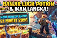 Update 21 Maret 2026: Kode Redeem Fish It Roblox Terbaru, Banjir Luck Potion untuk Buru Ikan Langka!