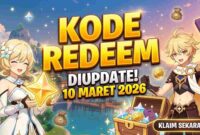 Kode Redeem Genshin Impact 10 Maret 2026 Terbaru, Klaim Sebelum Hangus