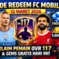 Kode Redeem FC Mobile 12 Maret 2026: Klaim Pemain OVR 117 dan Gems Gratis Hari Ini