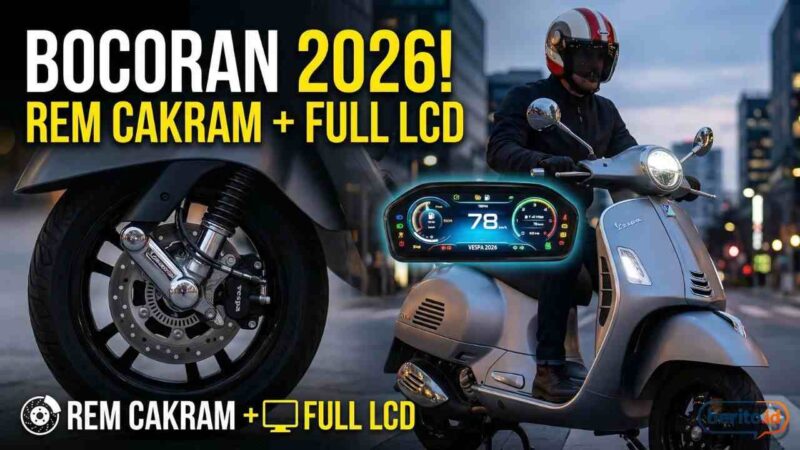 Bocoran Spesifikasi Vespa Terbaru 2026: Pakai Rem Cakram Belakang dan Panel Instrumen Full LCD (Foto: AI)