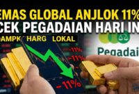 Emas Global Anjlok 11% Sepekan, Begini Dampaknya pada Harga Emas Pegadaian Hari Ini (Foto: AI)