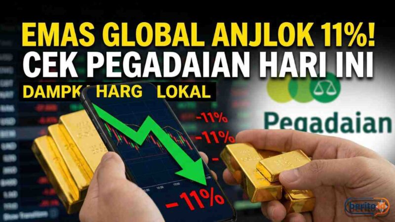 Emas Global Anjlok 11% Sepekan, Begini Dampaknya pada Harga Emas Pegadaian Hari Ini (Foto: AI)