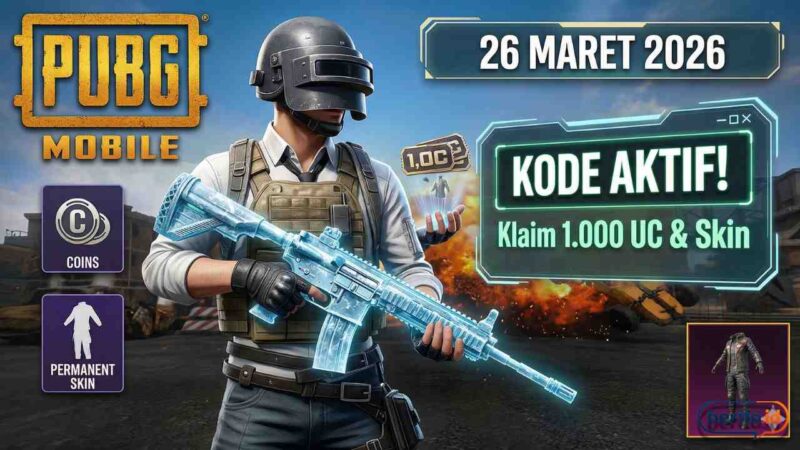 Kode Redeem PUBG Mobile 26 Maret 2026: Klaim 1.000 UC dan Skin Permanen Sekarang (Foto: AI)