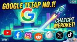 Daftar 20 Website Paling Ramai 2026: Google Tak Tergoyahkan, ChatGPT Meroket (Foto: AI)