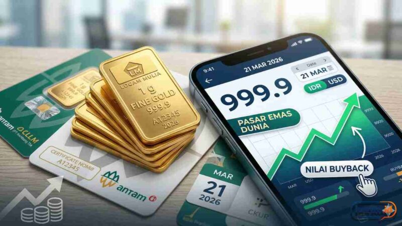 Harga Emas Antam 21 Maret 2026: Intip Nilai Buyback dan Tren Pasar Dunia (Foto: AI)