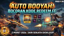 Auto Booyah! Bocoran Kode Redeem FF 2 Maret 2026 Berhadiah Skin Senjata Eksklusif