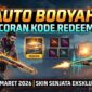 Auto Booyah! Bocoran Kode Redeem FF 2 Maret 2026 Berhadiah Skin Senjata Eksklusif