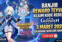 Banjir Reward Teyvat! Klaim Kode Redeem Genshin Impact 3 Maret 2026 Sekarang Sebelum Hangus