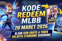 Kode Redeem ML 20 Maret 2026: Klaim Skin Gratis dan Token Galactic Starhawk Sekarang