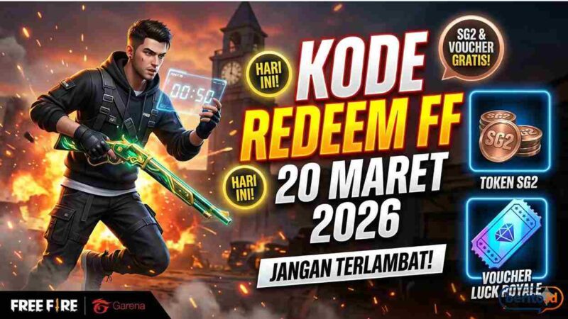 Jangan Terlambat! Kode Redeem FF Hari Ini 20 Maret 2026 Berikan Token SG2 dan Voucher Luck Royale