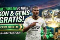 Daftar Kode Redeem FC Mobile Selasa 24 Maret 2026: Kesempatan Dapat Ikon Legenda Gratis (Foto: AI)
