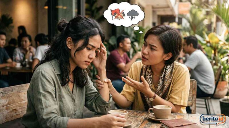 Jangan Abai, Kenali 5 Red Flag Pertemanan yang Sering Bersembunyi di Balik Kata 'Sungkan' (Foto: AI)