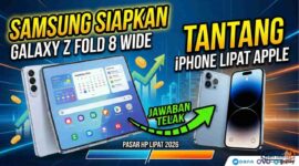 Samsung Siapkan Galaxy Z Fold 8 Wide, Jawaban Telak untuk Tantang iPhone Lipat Apple (Foto: AI)
