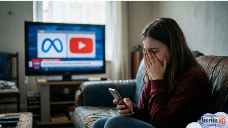 Ilustrasi. Meta dan YouTube Divonis Bersalah Picu Kecanduan Medsos pada Anak (Foto: AI)