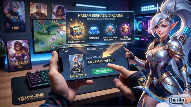 Daftar Kode Redeem ML Terbaru 28 Maret 2026: Rahasia Dapat Skin Tanpa Top Up (Foto: AI)