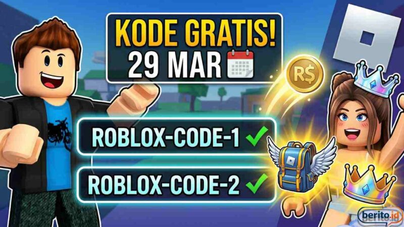 Kode Redeem Roblox Hari Ini 29 Maret 2026: Stok Terbatas, Klaim Sebelum Expired! (Foto: AI)