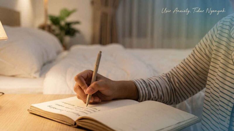 Rahasia Tidur Nyenyak Tanpa Cemas: Cukup Luangkan 5 Menit untuk Menulis Journaling (Foto: AI)