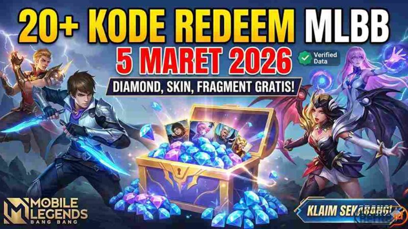 Update Terbaru! Daftar Kode Redeem Mobile Legends 5 Maret 2026, Siap Borong Diamond Gratis