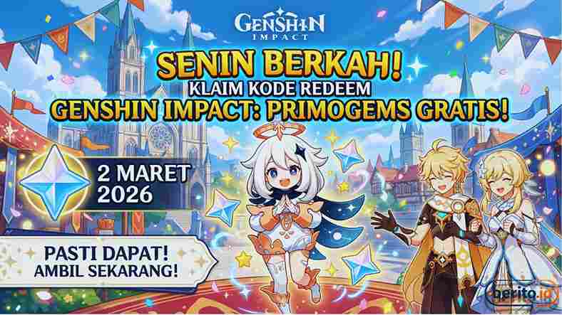 Senin Berkah! Klaim Primogems Gratis Lewat Kode Redeem Genshin Impact 2 Maret 2026