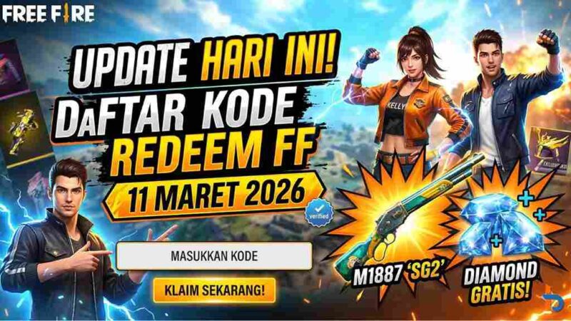 Update Hari Ini! Daftar Kode Redeem FF 11 Maret 2026, Ada Kejutan Diamond dan Skin Eksklusif Garena