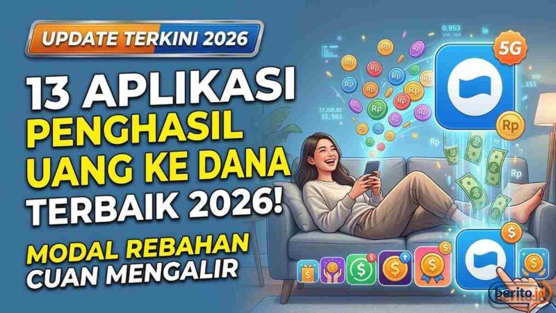 13 Aplikasi Penghasil Uang ke DANA Terbaik 2026, Modal Rebahan Cuan Mengalir