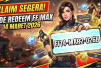 Klaim Segera! Kode Redeem FF MAX 14 Maret 2026 untuk Pemain Setia Garena Free Fire