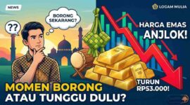 Harga Emas Antam Anjlok Jelang Lebaran, Momen Borong atau Tunggu Dulu? (Foto: AI)