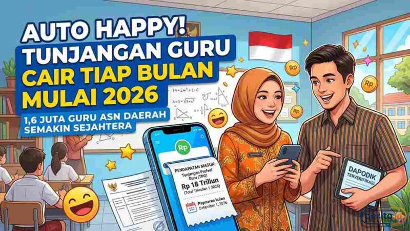 Tunjangan Guru Resmi Cair Tiap Bulan Mulai 2026 (Foto: AI)
