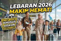 Lebaran 2026 Makin Hemat! Kemenpar Siapkan Paket Wisata Khusus dan Diskon Tiket Pesawat (Foto: AI)