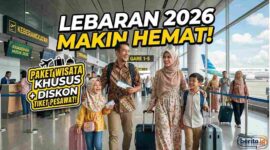 Lebaran 2026 Makin Hemat! Kemenpar Siapkan Paket Wisata Khusus dan Diskon Tiket Pesawat (Foto: AI)
