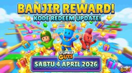 Banjir Reward! Inilah Bocoran Kode Redeem Stumble Guys Sabtu 4 April 2026 Paling Update (Foto: AI)