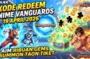 Kode Redeem Anime Vanguards 19 April 2026: Klaim Ribuan Gems dan Summon Tiket (Foto: AI)