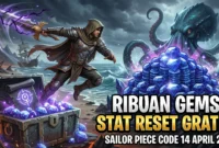Sailor Piece Code 14 April 2026: Ambil Ribuan Gems dan Reset Stats Gratis Hari Ini (Foto: AI)
