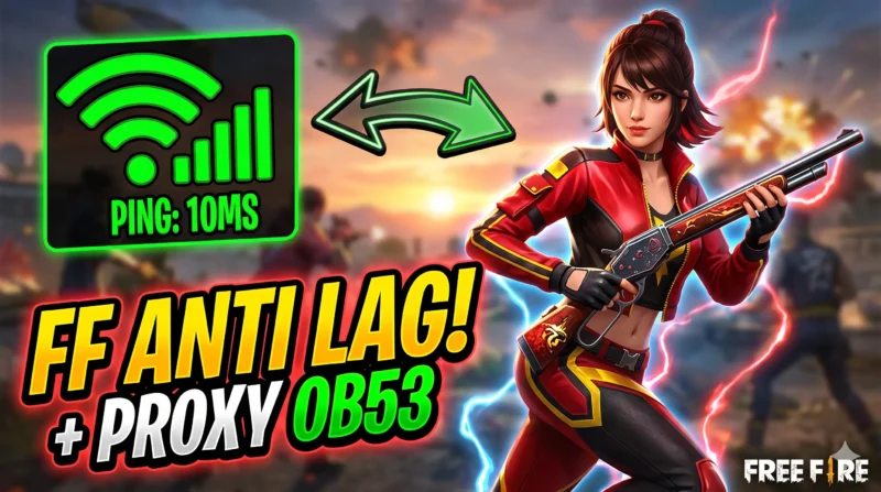 Free Fire, Proxy Server OB53, Anti Lag FF, Download APK, Tool Game Android, Tips Gaming, Koneksi Stabil (Foto: AI)