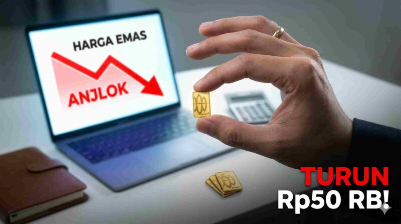 Emas Antam Anjlok Rp50 Ribu Hari Ini, Momentum Borong atau Tunggu Dulu? (Foto: AI)