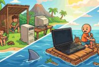 Game Survival Simulator Ringan untuk PC Jadul dan Laptop Kantor (Foto: AI)