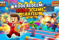 Kesempatan Terbatas! Berburu Skin dan Gems Lewat Kode Redeem Stumble Guys 11 April 2026 (Foto: AI)
